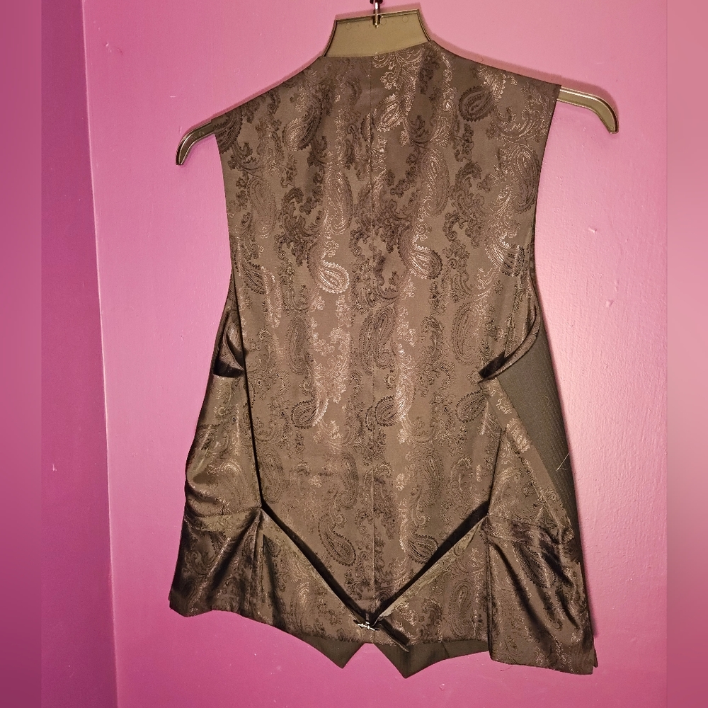 Joseph Abboud Custom Made Herringbone/Paisley Ves… - image 4